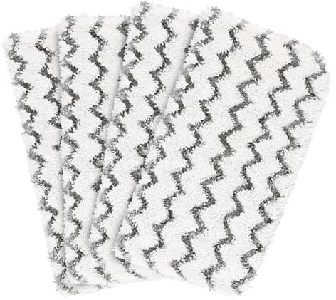 Bluwhale 4 PCS Microfiber Steam Mop Pads Replacement for Shark Steam Mop S1000, S1000UK, S1000A, S1000C, S1000WM, and S1001C, Dirt Grip Cleaning Pads