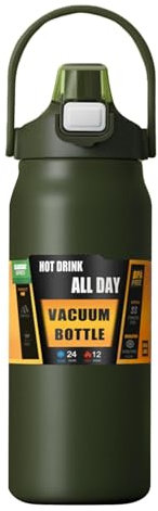 Botella De Agua Deportiva Grande, Bebida Doble De Acero Inoxidable 304, Termo Portátil, Taza Para El Vientre, Taza De Escalada Para Transporte, Taza Portátil De Gran Capacidad Para Niños, Botella De