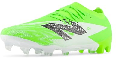 New Balance Unisex-Adult Furon Team Fg V8 Soccer Shoe, Pixel Green/Black/Silver, 9.5 Wide Women/8 Men