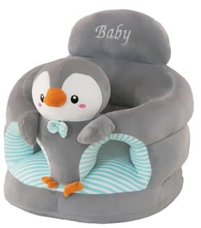 Kleinkind Support Sitzbezug Nicht inklusive Füller, Rückenlehne Sessel 2 in 1 Sofa Kinder Couch Baby Stuhl Bodensitz, Nettes faules Sofa für Kleinkind Baby Jungen Mädchen (C)