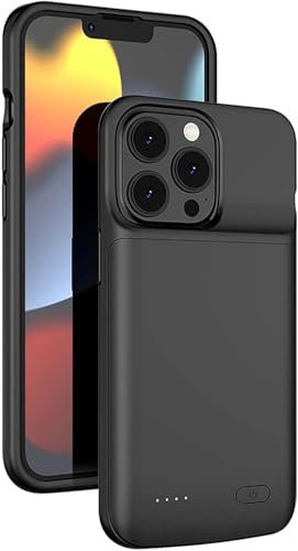 ELLENNE - SMART COVER BATTERIA COMPATIBILE CON IPHONE 12 PRO MAX/IPHONE 13 PRO MAX 6.7 BATTERY CASE RICARICABILE POWER BANK SLIM SOTTILE 4800mAh