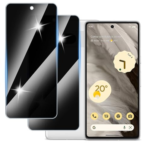 Hirshen [2 Stück] Sichtschutzfolie für Google Pixel 7 Panzer Schutz Glas, Anti-Spähen Privatsphäre Schutzfolie, 9H Härte, Anti-Kratzer, Bläschenfrei,Anti-Spy