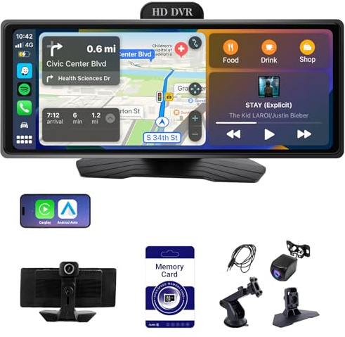 Haudio Inalámbrico Carplay Pantalla Coche,para Apple Carplay&Android Auto,9.26 Pulgadas Pantalla táctil IPS Pantalla, Automóviles Radio de Car Audio Bluetooth Music|GPS Navigation for Coche