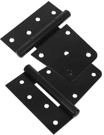 DIYEAH 2pcs Heavy Duty Iron Gate Hinges for Wood Fences and Gates Durable Black Finish Versatile for Barn Doors and Storage Boxes
