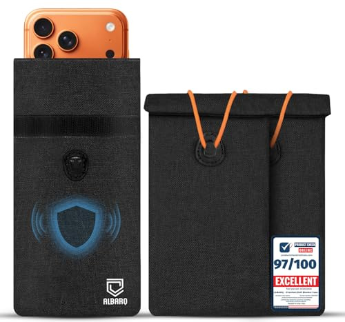 Faraday-Taschen für Handys, EMF-Blocker-Hülle, Größe 20,3 x 10,2 cm, passend für alle Smartphones, Anti-Shield-Hülle, Stoff, Faraday SmartDot 5G RF, Autoschlüsselanhänger, Schutz