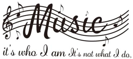 Vaguelly Removable Music Note Wall Sticker PVC Vinyl Decorative Wallpaper for Bedroom Living Adhesive Wall Decal with Creative Musical Pattern and Easy to Apply Without Residue