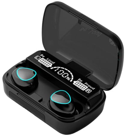 HOMSFOU M10 Tws Wireless Earbuds Noise Reduction In-ear Wireless Headset with USB Charging Mini Stereo Headphones for Sports and Running Black