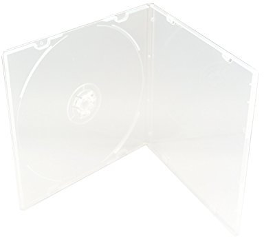 Maxtek 5.2mm Durable CD Case, Slim Single Clear PP Poly Plastic Cases, 100 pack.