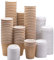 Silver Star 100 x 10oz Disposable Ripple Kraft Triple Walled Paper Brown Cups (for Tea, Coffee, Cappuccino Hot Drinks, Takeaway & More)