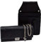 Kellner Börsen Set Braun Leder mit Halftertasche florales Muster Hochwertig (schwarz-grau)