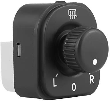Fydun Interruptor espejo retrovisor Botón de control del espejo lateral ABS plástico negro Mando Retrovisor para v para 1K0959565H 1K0959565F 1K0959565K