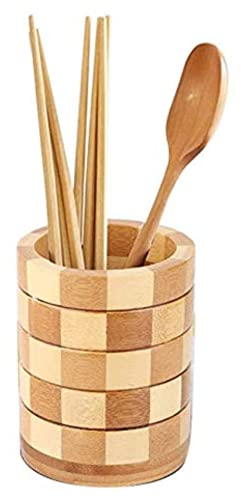 Jeffergarden Caja organizadora para la Cocina, Caja de Almacenamiento de Madera, Lápices Multiusos Redondos Antideslizantes Porta bolígrafos Utensilios de Organizador Cocina