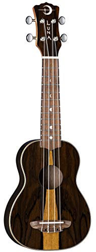 Luna Guitars Ziricote 4-saitige Sopran-Ukulele mit Gigbag (UKE ZIRI S)