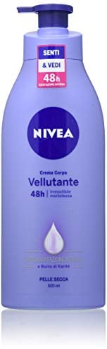 Nivea Körpercreme samtig (1 x 500 ml), unwiderstehliche Weichheit für trockene Haut, angereichert mit Sheabutter und Nivea Serum Intensive Feuchtigkeit