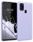 kwmobile Hülle kompatibel mit Samsung Galaxy A21s Hülle - weiches TPU Silikon Case - Cover geeignet für kabelloses Laden - Pastell Lavendel