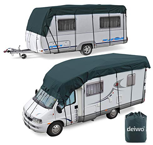 Wohnwagen & Wohnmobil Schutzdach | 8 x 3 m | vierlagig | wintertauglich | Midnight Olive