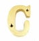 Ironmongery Solutions® House Door Letters A to Z in Polished Brass - Fit To All Types of Door 50mm (C)