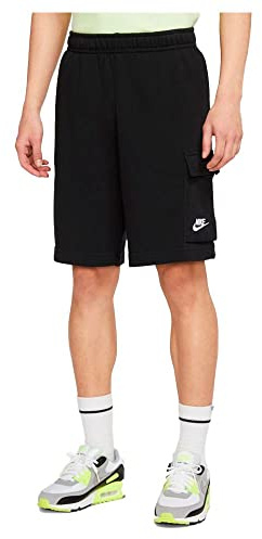 Nike DD7014 M NSW Club FT Cargo Short Shorts Mens Black/Black/White XL