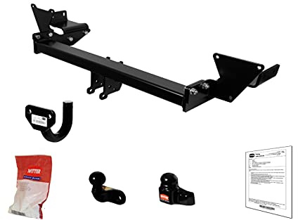 Aufrüstbare Anhängerkupplung mit festem Flansch (Zwei Löcher) für Peugeot 206 Schrägheck (inkl. 206+) (ab 1/1998) und Peugeot 206 Van/Cabrio (CC) (1/2000–12/2007).