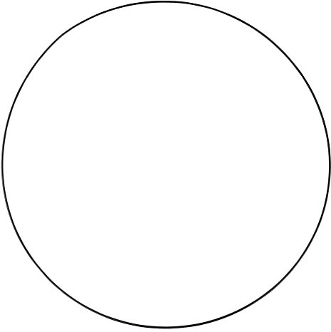 Rayher Ring aus beschichtetem Metall, 60 cm Durchmesser, Schwarz