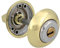 Amig - Muletilla con llave de punto Mod. 50R-KD - Combinación cilindro-condena - Latonado - Aumenta la seguridad en puertas de entrada - Para puertas de 35 a 45 mm de espesor - Roseta de Ø54 mm