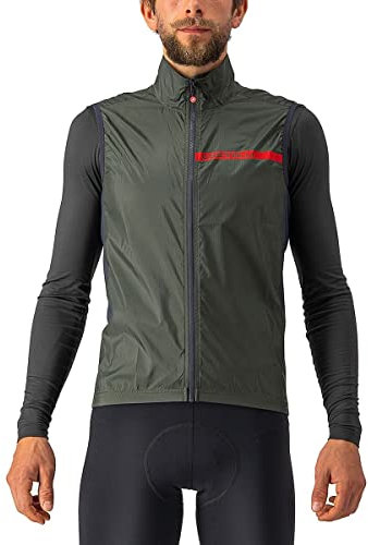CASTELLI 4521512-075 SQUADRA STRETCH VEST Sports vest Men's Militärgrün/dunkelgrau S