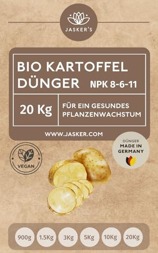 JASKER'S Kartoffeldünger 20 Kg - Für gesunde, Dicke und schmackhafte Kartoffel - Organischer Dünger für Kartoffel