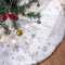 Lanpn Jupe de Sapin de Noël 90cm Tapis de Sapin de Noel, Grande Flocon de Neige Argent Cache Pied Sapin de Noël Couvre-Pied de Sapin Jupe d'arbre de Noël pour Decoration Sapin Noel (Argent, 90 cm)