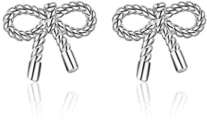 Ohrstecker Mädchen Silber, Ohrschmuck Damen Ohrringe Zirkonia Mädchen Krawatte
