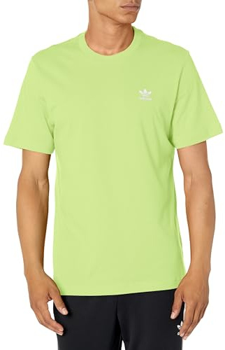 Adidas Originals Men's Trefoil Essentials T-Shirt, Pulse Lime, Large