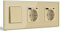 BSEED Interruptor de Pared con Doble Enchufe USB C 20W,1 Gang 1 Vía Interruptor Pared+Schuko Enchufe con Cargador Rápido USB Tipo C,Oro 10A Interruptor de Luz