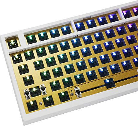 YMDK Kunststoff GK980 verdrahtete 4 Knöpfe Dichtung RGB Hot Swappable Makro programmierbare mechanische Tastatur Barebone