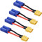 ZHOFONET EC5 Männlichen zu XT60 Weiblich Verbinder Adapter,4 Stück EC5 auf XT60 Verlängerungskabe mit 5CM 14WAG Silikonkabel für RC Drohne LiPo Akku