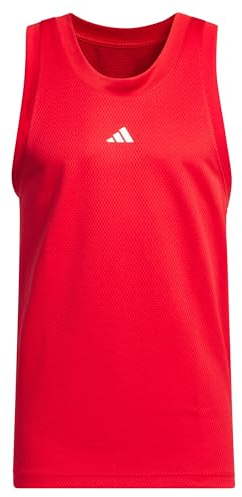 adidas Herren Basketball Legends Tank Top Tanktop, Better Scarlet/White, XL
