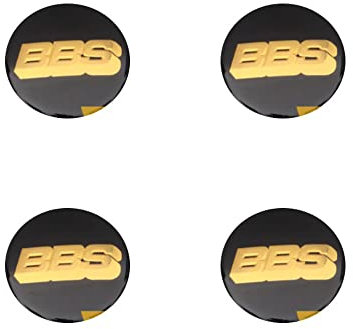WatSKY 4 pièces Voiture Cache moyeux Stickers, pour BBS 60MM Jante Capuchons Centre Roue Badge décoration Imperméable Anti poussière,B