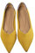 MACHSWON Women’s Ballet Dressy Flats Pointed Toe Knit Dress Shoes Slip On Casual Foldable Ballerina Walking Shoes (Yellow, Size 8)