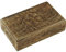 Craft&Style Deko Schatulle Kästchen Box Schachtel Kiste Dose aus Holz mit Deckel | Pentagramm Stern natur | L x B x H: 13 x 20 x 6 cm
