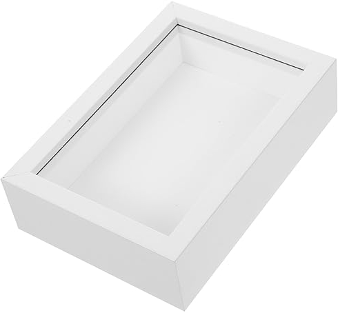 HOMSFOU Gepresste Blumen Bilderrahmen 3D Schwebender Rahmen Schwimmende Glas Fotorahmen Insekten Glasrahmen Metall Objektrahmen DIY Probenbox Getrocknete Blumen Blätter Display