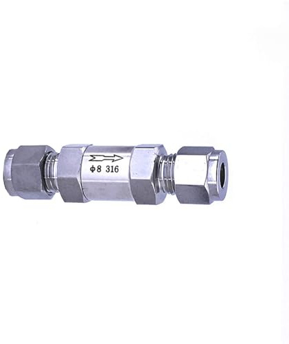 (Ф6mm) Doppelte Edelstahl-Rückschlagventile 6mm 8mm 10mm 12mm, Einweg-Rückschlagventil für Flüssigkeits-, Gas-Rohrverbindungen, kein Löten erforderlich Rohr