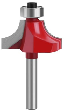 1/4 Handle Fillet Knife Woodworking Milling Cutter Slotting Knife Woodworking Tool Trimming Machine Head R Chamfering Knife,1/4 * 1