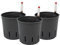 Leni Kulturtopf für Hydrokultur-Systeme Set mit Wasserstandsanzeiger | Größen zur Wahl 5-32 cm rund | Langlebiger Kunststoff (3er-Pack, Ø: 13cm | H: 12cm)