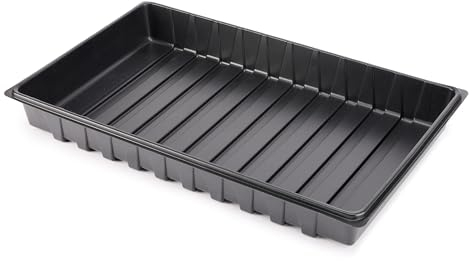 Garronda Bandeja de Cultivo Bandeja para Plantas Invernadero Placa de Cultivo de Germinación GD-0065 (53x32 cm; Negro; 1 Pieza)