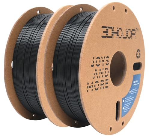 3DHoJor PLA+ Filament 1.75mm Schwarz 2KG 3D Drucker Filament PLA Plus | 1KG/Spule PLA Pro, Hohe Zähigkeit, Hohe Schlagfestigkeit, Stärker und Belastbar, mit hoher Maßgenauigkeit ±0,02mm