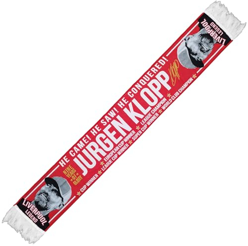 Partisan Liverpool Schal Klopp: He Came! Saw! Conquered!, Rot, 127 x 19 cm