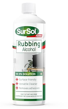 SurSol Active - All-Purpose Rubbing Alcohol Isopropyl 99.9% Pure Isopropanol IPA for Cleaning - 1 Litre