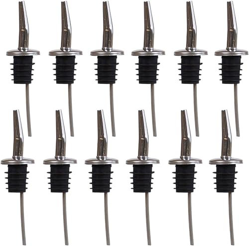 Oak & Steel - Premium Flaschenausgießer aus Edelstahl für Spirituosen, Öl, Wein & Mehr - Passend für Fast alle Flaschen - Robust & Praktisch (36er Pack)