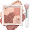 Boobeen Rouge kompakt für Gesicht, matt schimmernde gebackene Creme Rouge Wangen Pulver Palette aufbaubare Rouge Pulver Make-up für lang anhaltende natürliche Glowing, mit Pinsel