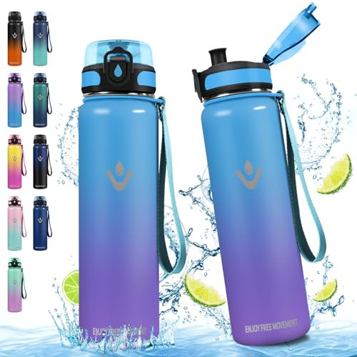 Vikaster Botella Termica, 500ml sin BPA, Botella Agua Acero Inoxidable, a Prueba de Fugas, Botella de Agua, Reutilizable, Cantimplora para Deporte, Oficina, Escuela, Ciclismo