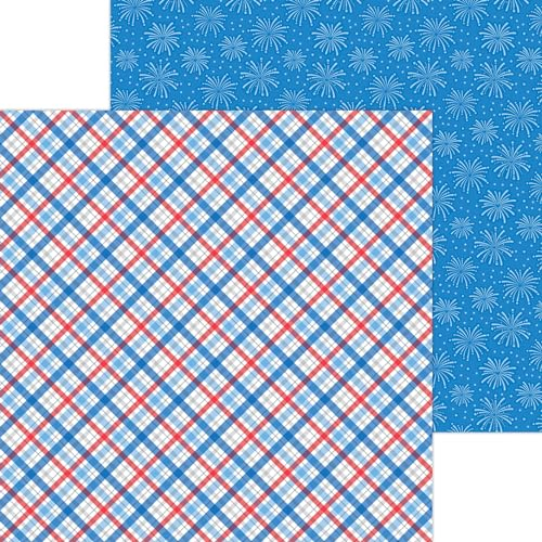 Hometown USA Double-Sided Cardstock 12X12-Plaid To Be An American!
