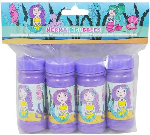 12 Dosen Seifenblasen | Mitgebsel zum Kindergeburtstag, Mottoparty und Kinderparty | Kinder lieben Diese Bubbles | Spiel & Spaß (Meerjungfrau)